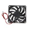 24V 2-Pin 80x80x10mm PC Computer CPU System Heatsink Brushless Cooling Fan 8010 with 23cm Cable