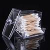 Acrylic Cotton Swabs Storage Holder Box Portable Transparent Makeup Cotton Pad Qtip Cosmetic Container Jewelry Organizer Case