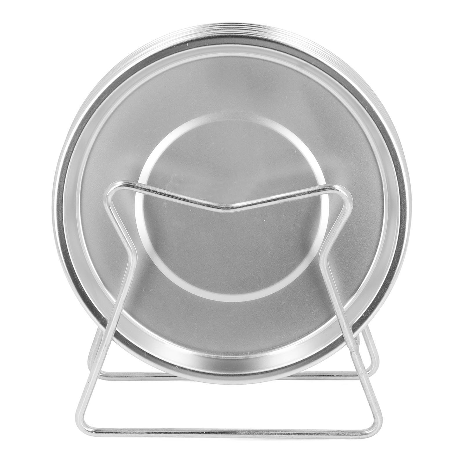 8Pcs 304 Stainless Steel Round Spit Bone Dish Plate Set Small Dinner Plates for Snacks Side Dishes L