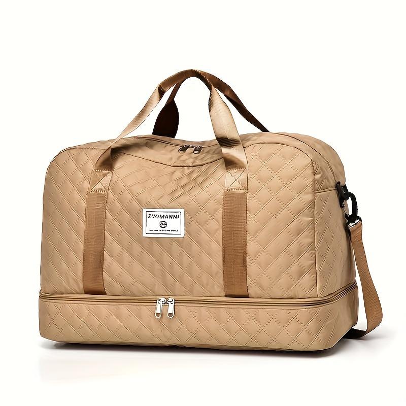 Luxurious Oversized Duffel Bag, Stylish & Durable, Dry Wet Separation & Handy Side Pockets for Travel Adventures & Gym Sessions
