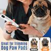 Aparador de Patas de Cachorro com Luz LED Baixo Ruído Aparador de Patas para Pets Sem Fio Elétrico Clippers de Higiene para Pets com Indicador de Bateria para Patas Rosto Orelhas Traseiro