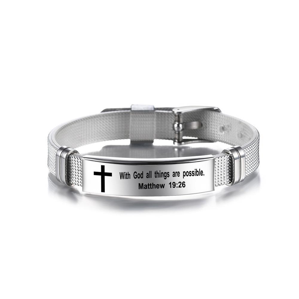 Miłość nigdy nie zawodzi inspirujące pisma święte opaska na nadgarstek chrześcijański krzyż inspirująca bransoletka jestem z tobą modne bransoletki Bangle