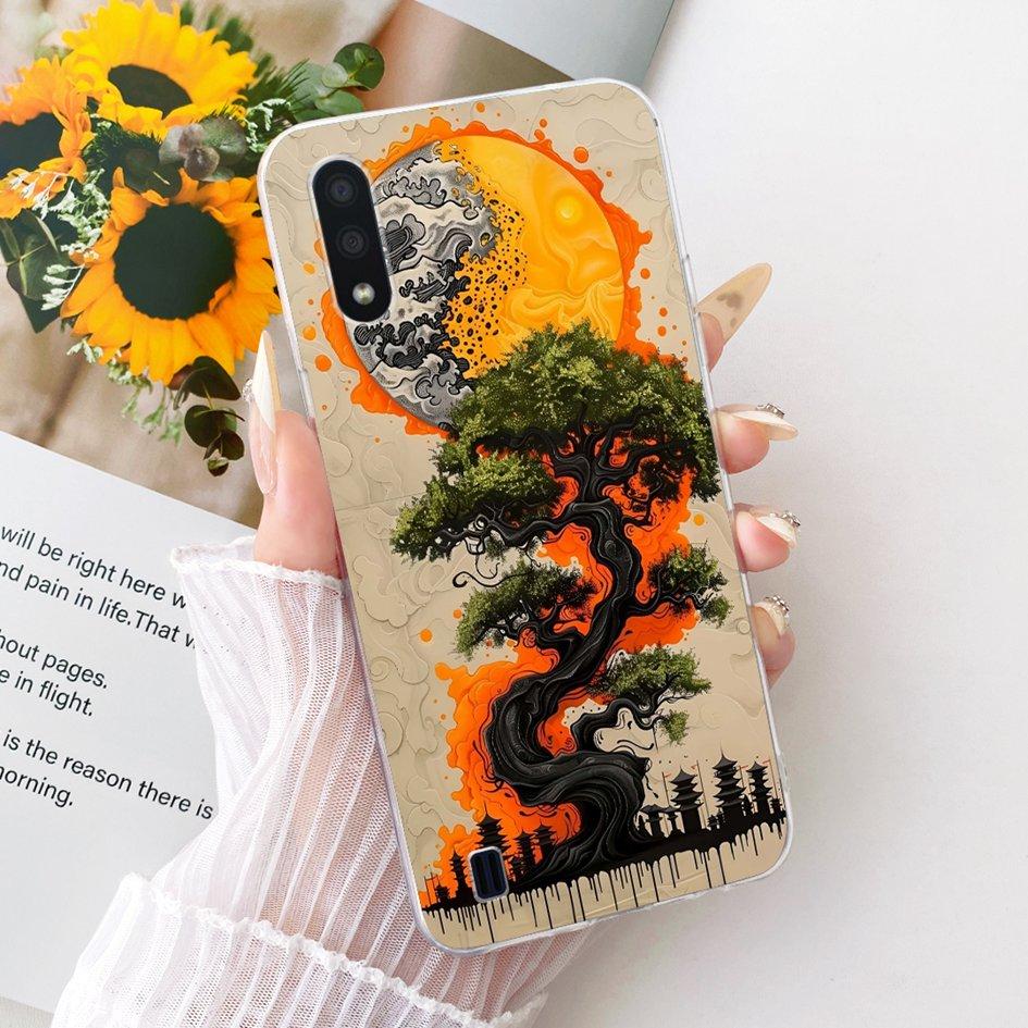 For Cover Smasung Galaxy A01 Case M01 SM-A015F Funda Fashion Dragon Cartoon Soft Slim Silicone Bumper For Samsung A01 Core Coque