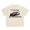 Streetwear Racing Car Graphic T-Shirt Cotton Tshirt Unisex Tops Tees Summer Short Sleeves T Shirt