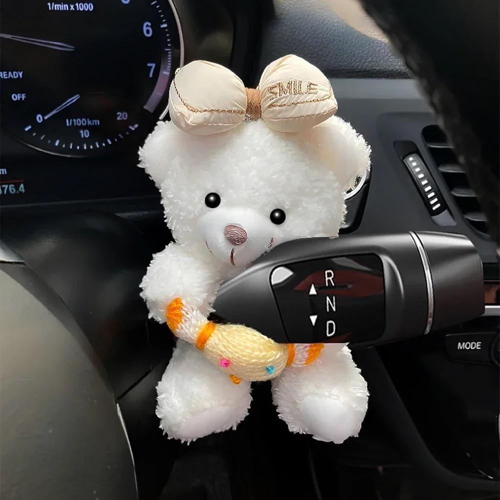 Car Interior Decoration Ornaments Car Mounted Gear Guard Decoration Panda Doll Turn Signal Wiper Cartoon Doll Car Accessories