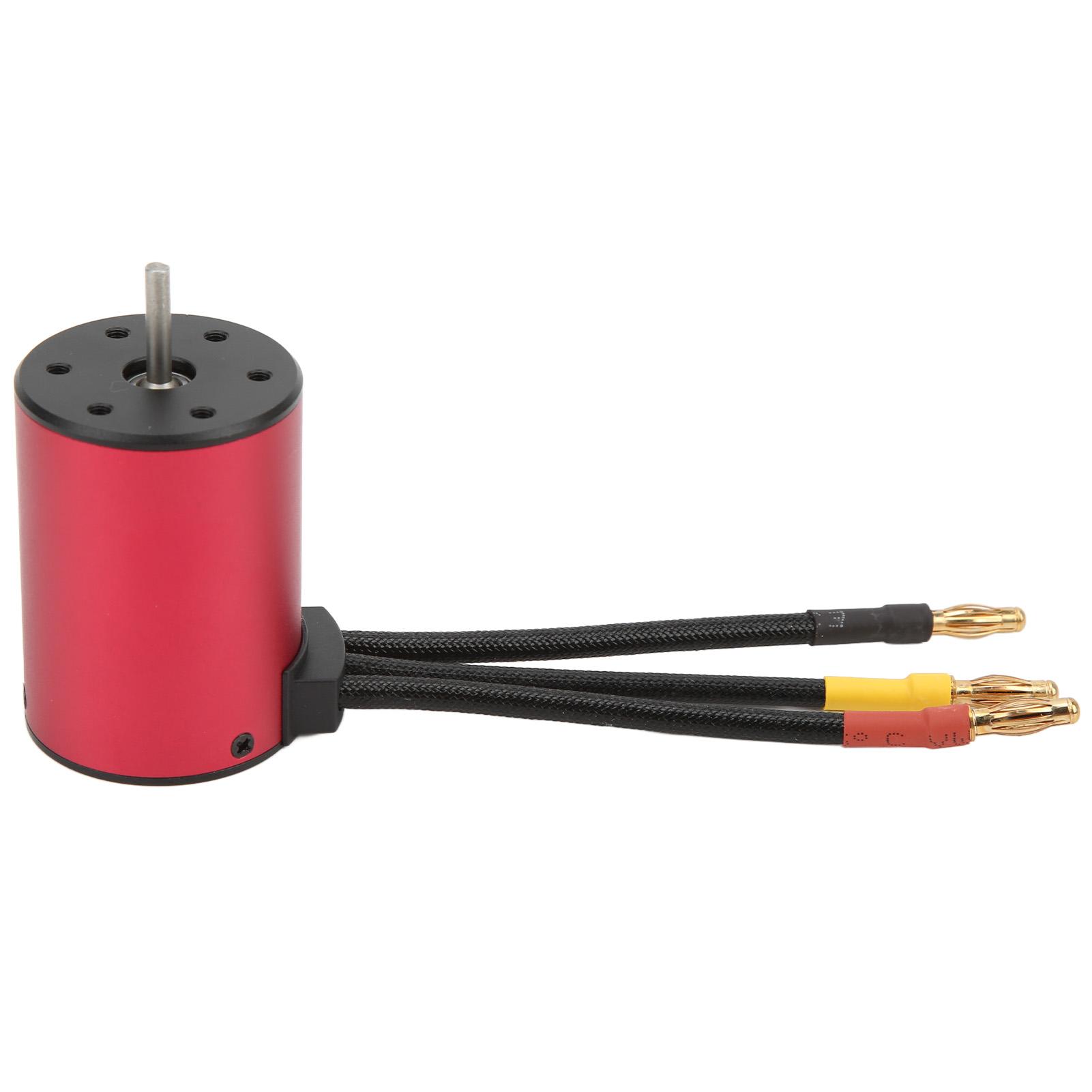 

3650 2300KV Motor Waterproof 3.175mm Shaft Brushless Motor with 4mm Banana Plug for 1/10 RC Car
