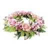 Practical Handmade Silk Rose Wreath with Leaf Portable Accessory for Weddings and Home Decoration Florals Garlands