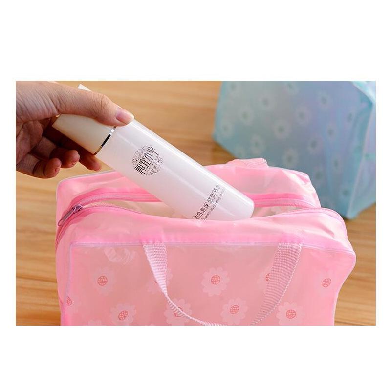 Kolorowa Wodoodporna Kwiatowa Przezroczysta Kosmetyczka