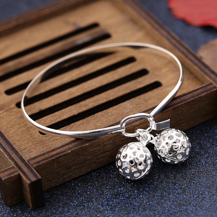 Fashionable Popular 925 Plated Bracelet Strangle Ball Bracelet Bangle