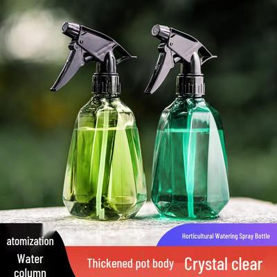500ml Transparent Thickened Plastic Watering & Spray Bottle for Gardening and Hairdressing