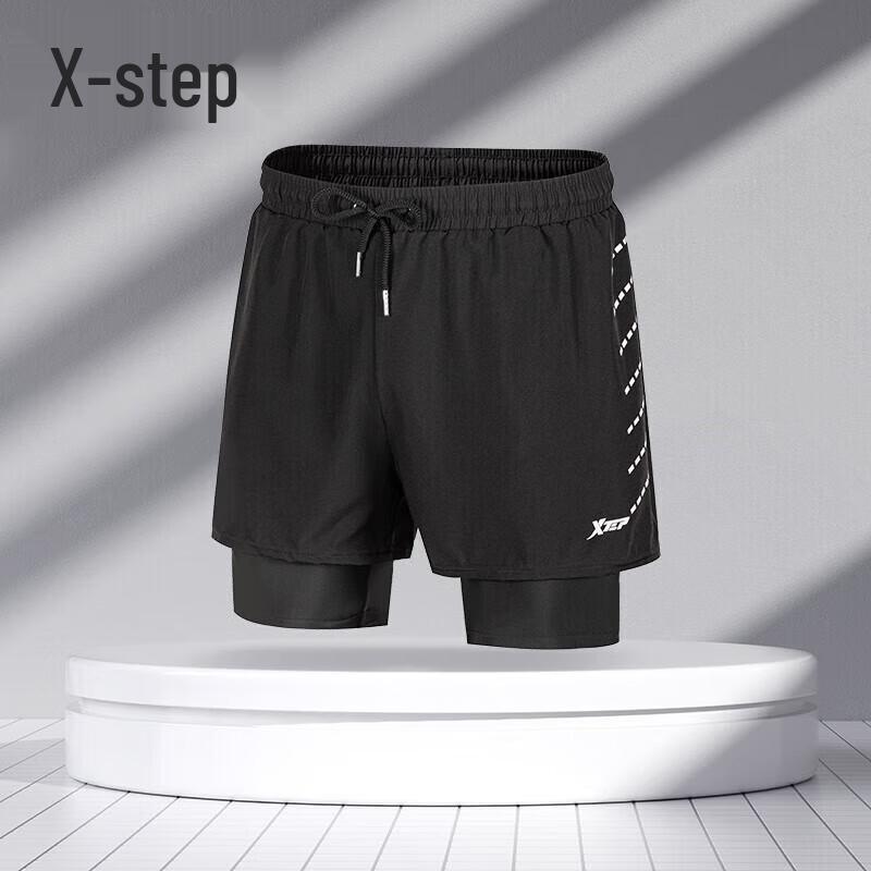 XTEP Men s Quick-Dry 2-in-1 Boxer Swim Trunks M