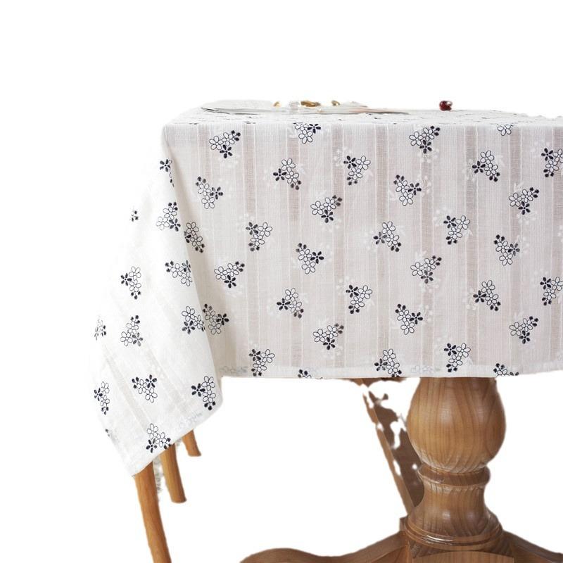 Pastoral Small Fresh Sunflower Cotton Jacquard Geometric Rectangular Tablecloth Coffee Table Dining Table Cloth Cover Towel