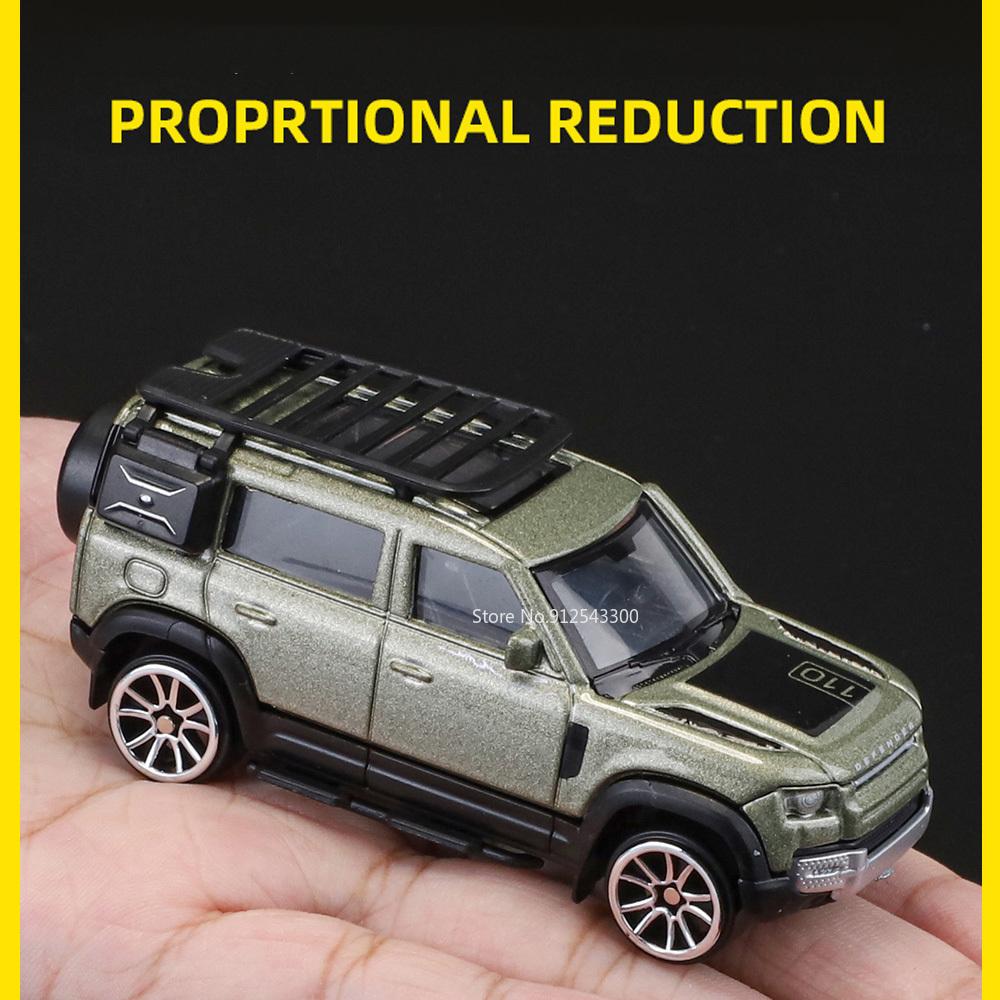 1:64 Land Rover 110 Toy Car Model Sliding Shock Absorption Metal Deicast Off-road Vehicle Drop Resistant Models for Boys Gifts