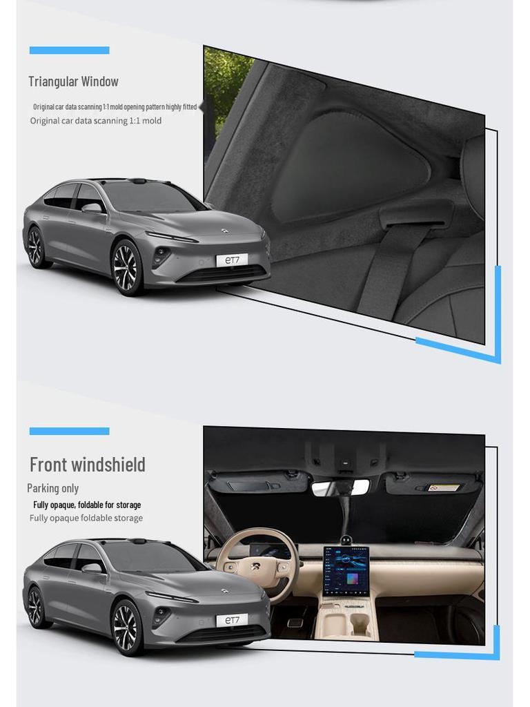 NIO ET7 Car Sunshade: Sunroof Heat Insulation & Anti-Peeping Modification Supplies