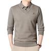 New Men's Fleece Lined Sweater Polo Collar Pullover Tops Fashion Business Causal Pullovers Korean Slim Fit Thick Winter Clothes