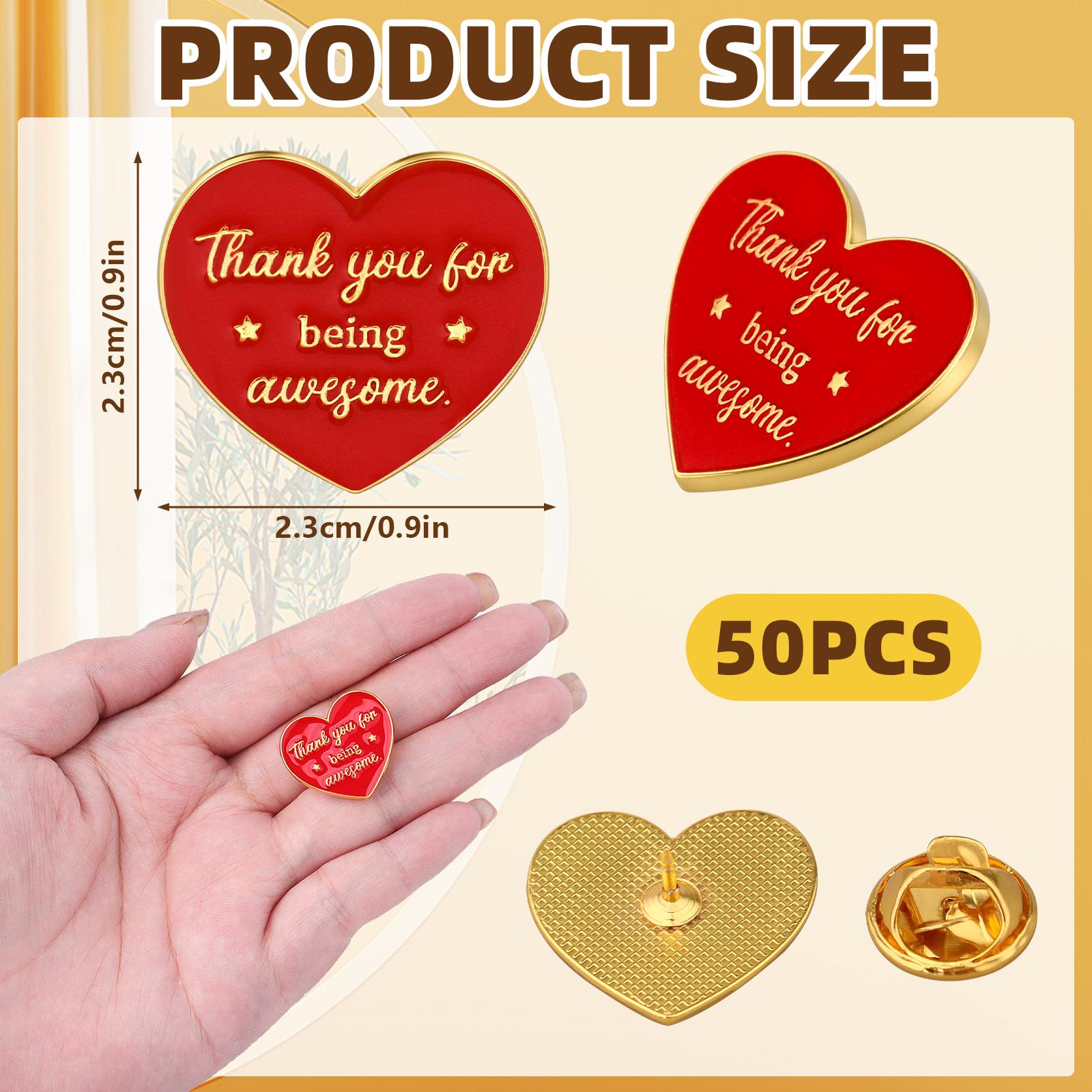 50 Pieces Employee Of The Month Lapel Pin Leaving Gifts For Colleagues Metal Heart Brooch Staff Employee Appreciation Gifts Than армия зеленый