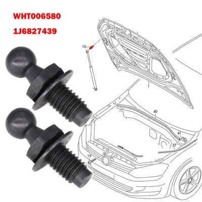 2X For VW Golf 3 MK4 MK5 MK6 MK7 Rabbit Bonnet Hood Tailgate Trunk Lid Screw Connector Strut Ball Stud Pin 1J6827439A WHT006580