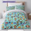 One Piece Art Pattern Bedding Quilt Set Quilt Cover Pillowcase Home Birthday Gift(1 * Duvet Cover + 2 * Pillowcase, Without Core)