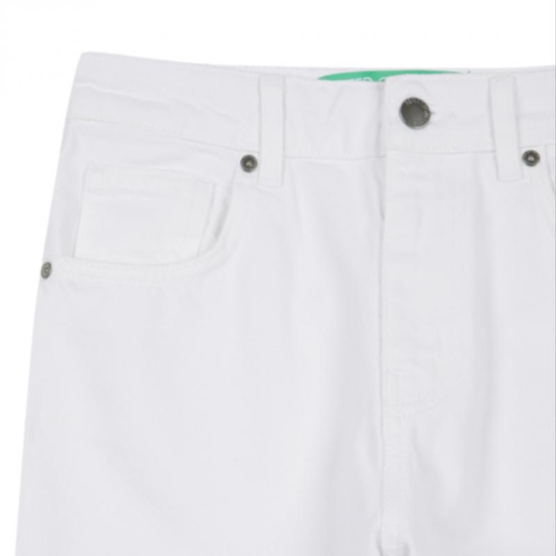 Benetton High Waist Straight Denim Pants 3s 4lyx575c3