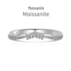 Moissanit S925 Sterling Silber Damenring - D Farbe, Super Glanz, Geometrisches Wassertropfen-Design, Ideal für Hochzeiten und Bankette
