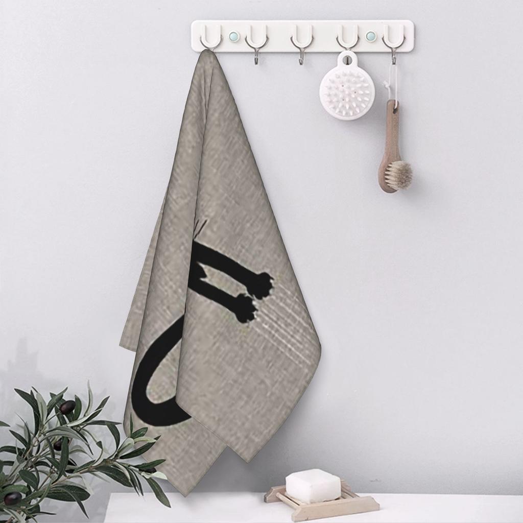 Black Cat Holding On Soft Face Towel Quick Dry Pool Bath Cotton Towels Breathable