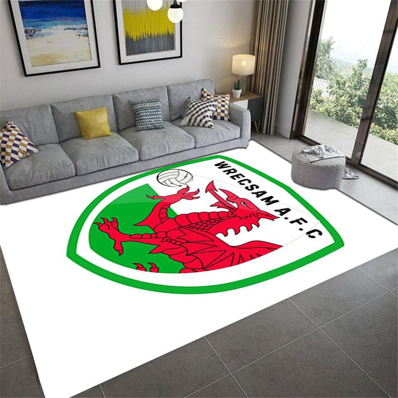Nuovo Tappeto Wrexham AFC 2025 per Soggiorno Camera da Letto Casa Decorazione Divano, Tappetino Antiscivolo per Giochi Bambini