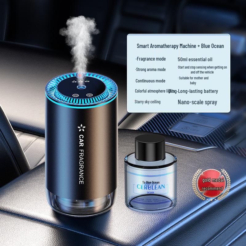 Starry Sky Car Aroma Diffuser - Intelligent Spray Air Freshener with Auto Start/Stop Feature 