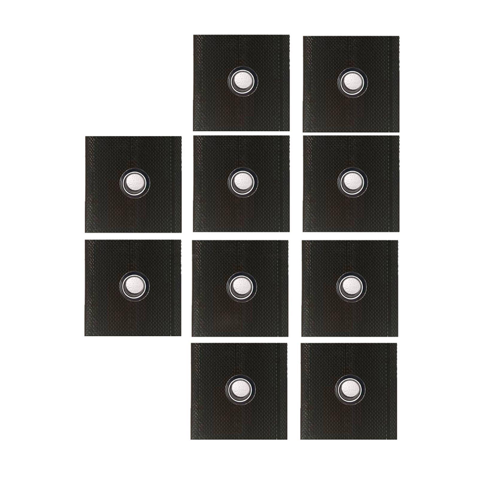 

Motorhomes Awning Tube Hangers Piping Eyelets Strips Hooks for Caravans Campers Sunshades PVC 5x5cm Outdoor Vehicle Use 10 чёрный