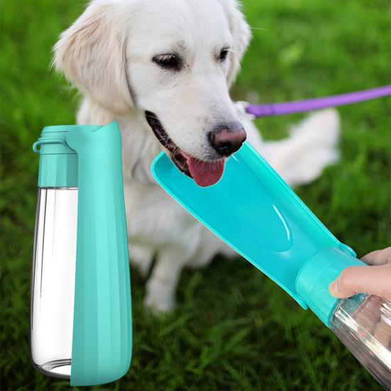

550ml Foldable Dog Water Bottle Portable Outdoor Pet Water Dispenser for Cat Puppy Walking Hiking Travel рожевий