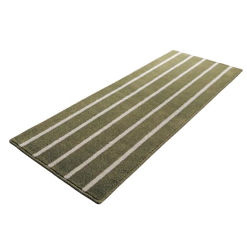 Belle Maison Kitchen Mat, Border, Washable, Olive, Approx. 45 X 150