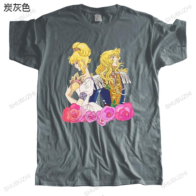 Fashion T Shirt Unisex Lady Oscar Girl And Boy Androgyne Tshirt Short Sleeves Pure Cotton Tee Tops The Rose Of Versailles Tshirt