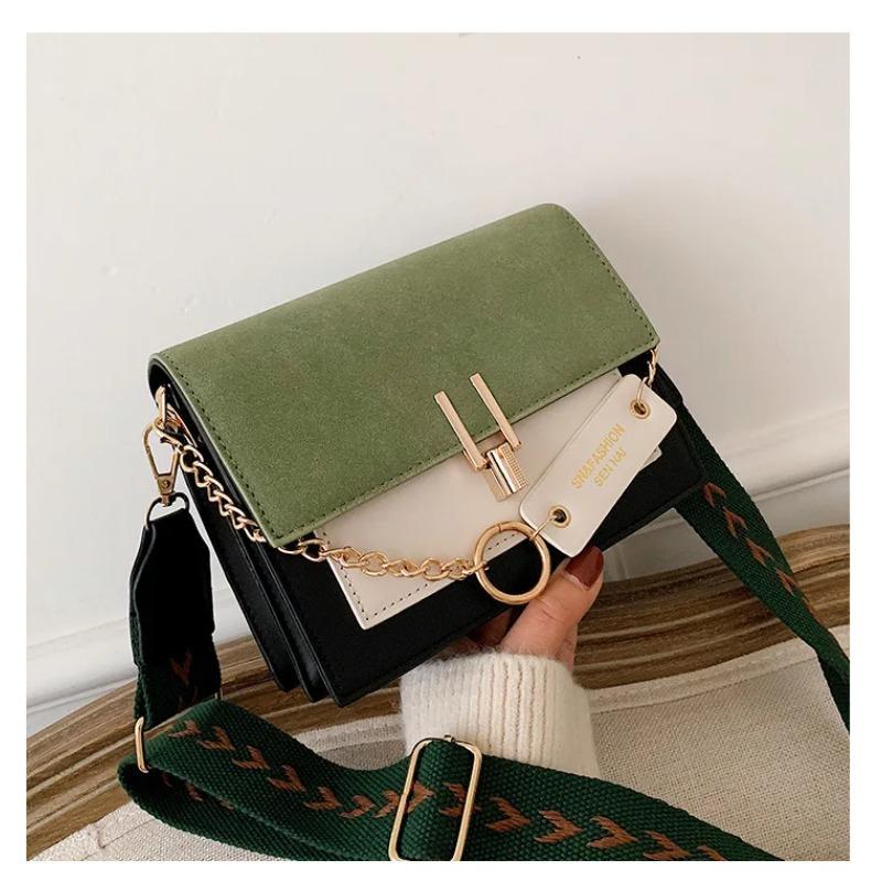 

Women Shoulder Bags Fashi Mobile Phe Messenger Bag Casual Crossbody Purse Ctrast Color Luxury Designer Bags 19X7.5X14.5CM зелёный