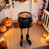 Decorative Props for Halloween Cauldron Candy Bowl 20 Inch Witch Leg Dish Bucket Eye-catching Seasonal Party Decor Plastic Large Pot Bucket