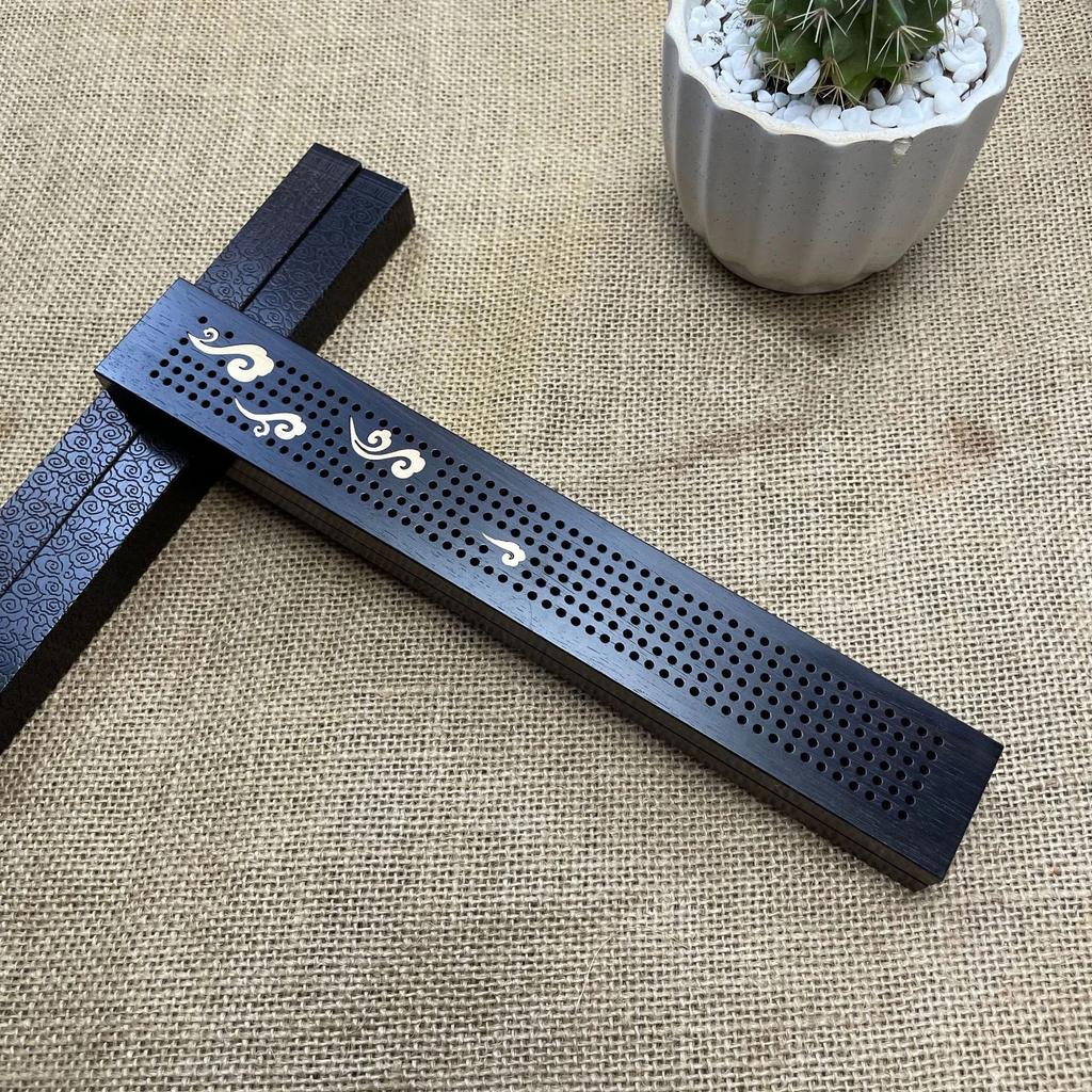 Handgemachter kreativer Räucherstäbchenhalter aus Holz für Aromatherapie, hohler Räuchergefäß aus Holz, Räuchergefäß-Box, Holzschnitzerei, Kunsthandwerk, chinesisches Geschenk