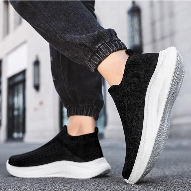 Breathable Knitted Casual Sneakers Men Women Lightweight Sports Shoes Slip-on Socks Shoes for Running