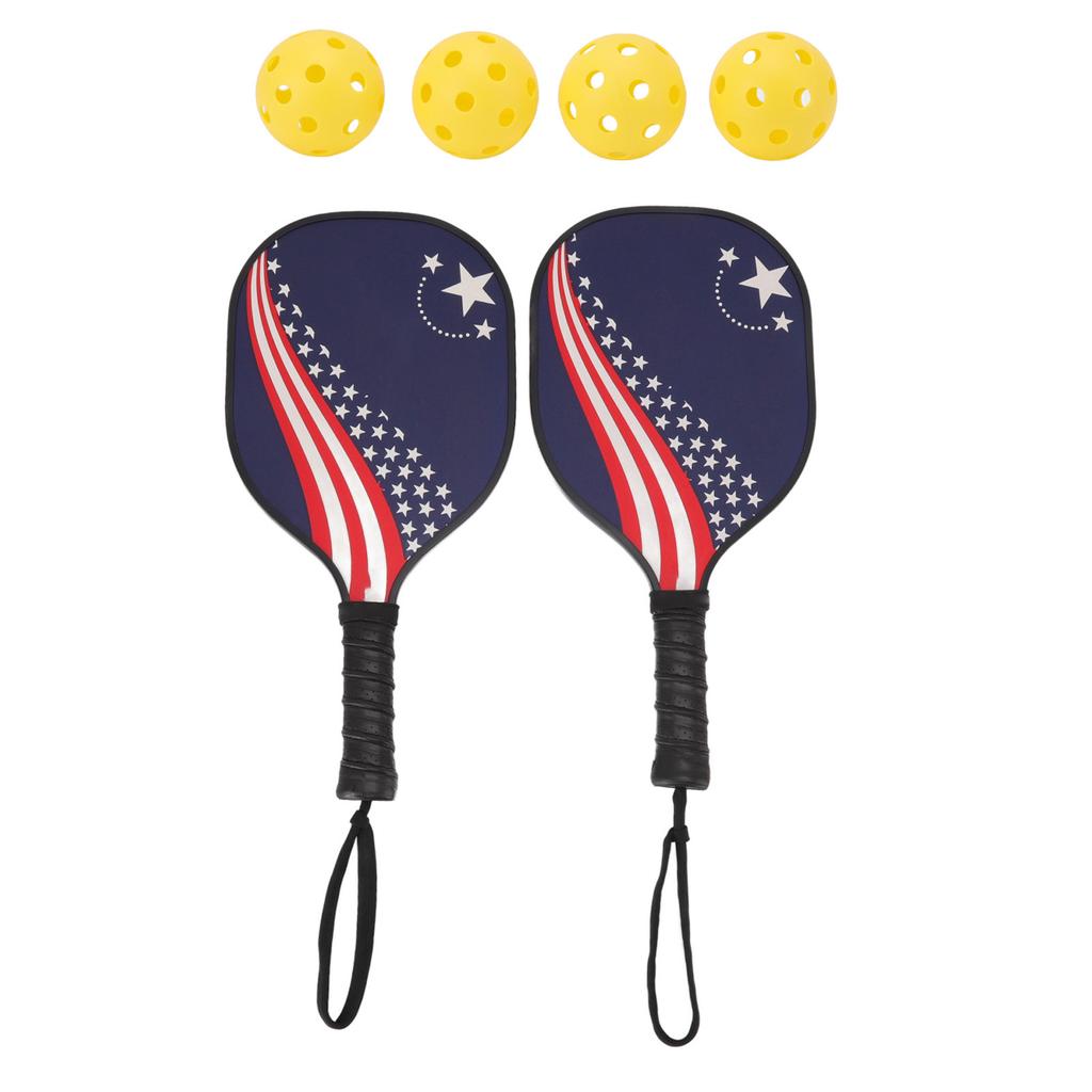 Rachete Pickle Lemn Compozit PP Rachetă și Minge Pickleball Set pentru Sporturi în Aer Liber Mâini Verzi