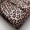 2025 Spring Women's Warm Leopard Print Hooded Cotton Coat - Simple and Versatile
