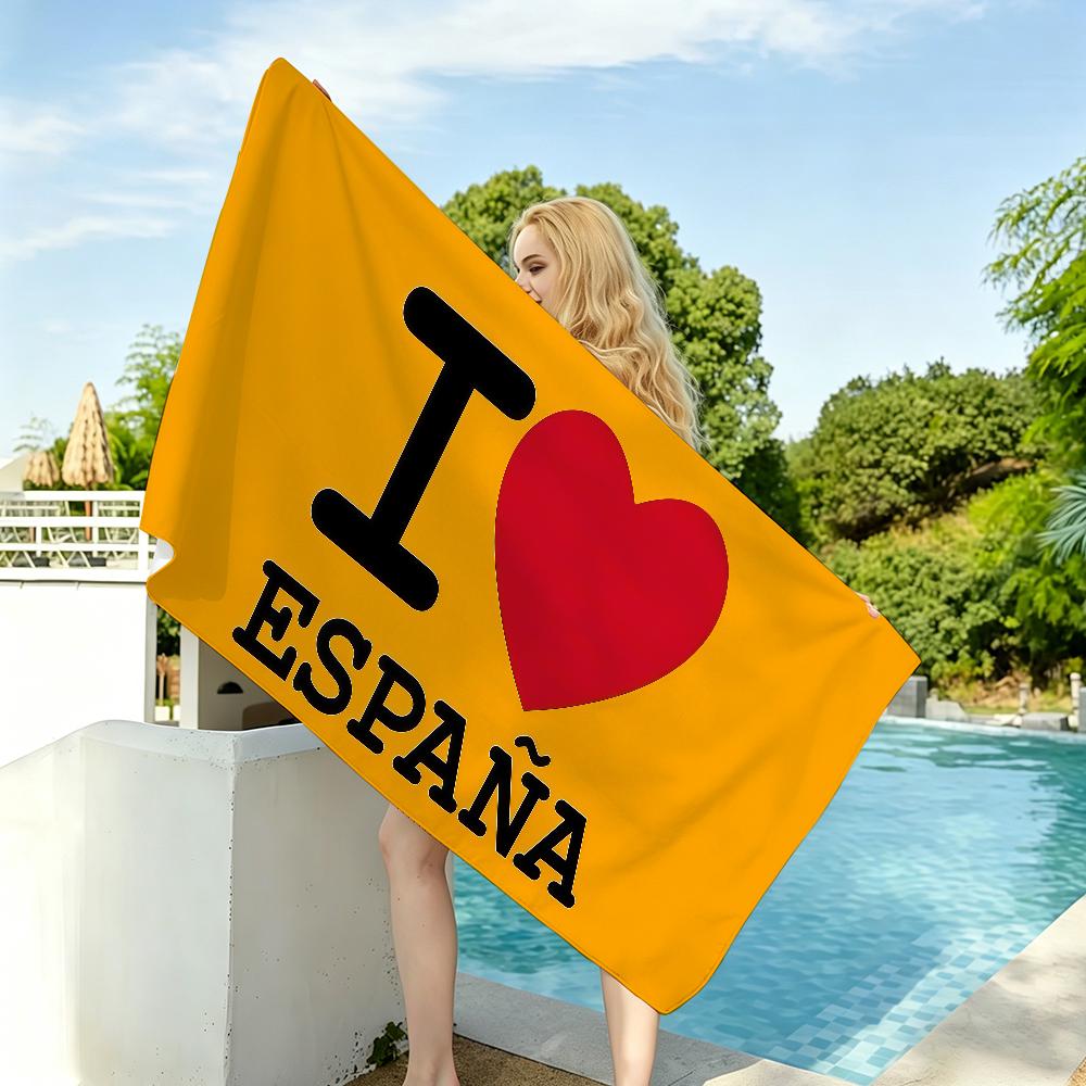 Flag of Espana Spainish Spain Towel Drying Bath Towel Applicable To Light Swimming Camping Yoga Beach Out