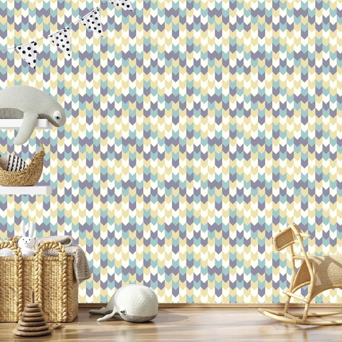 Geometric colorful pattern wallpaper for living room and bedroom 50x1000