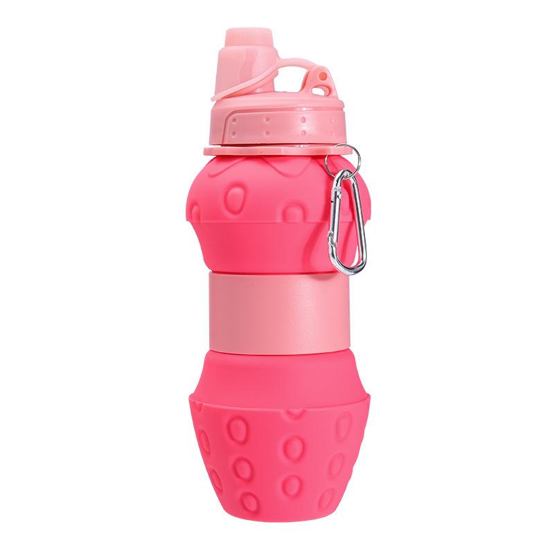 Silicone Food Grade Water Cup Travel Exercise Kettle Outdoor Activity Folding Silica Gel Cup Roomy Children Izable Fit Cup