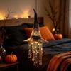 Glowing LED Light‑Up Witch Hat Ornament with Star Tassels Halloween Witch Hat Decor  Porch