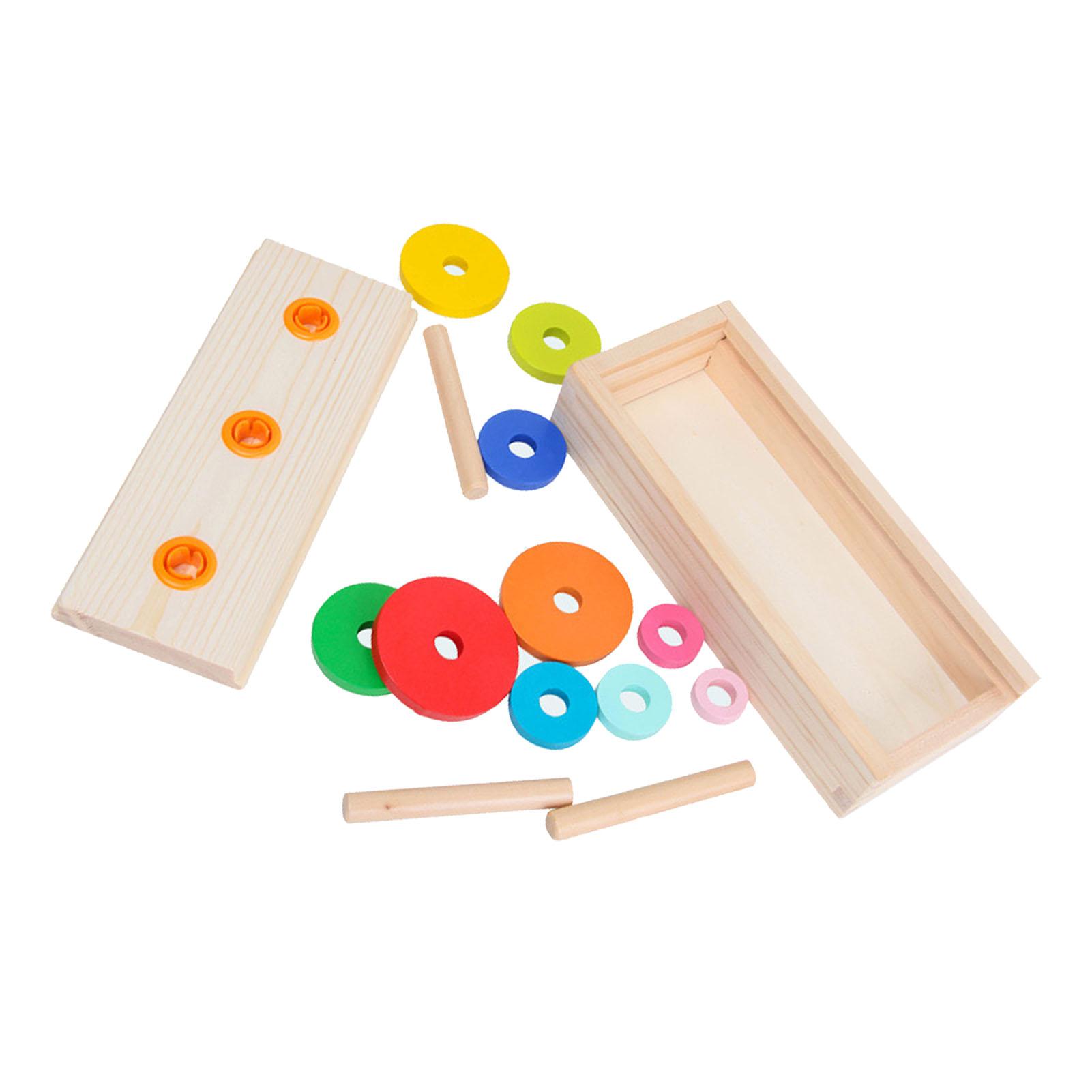 10 Rings Puzzle Game Wooden Tower rly Educational Logic Thinking Block Game Toy for Kids