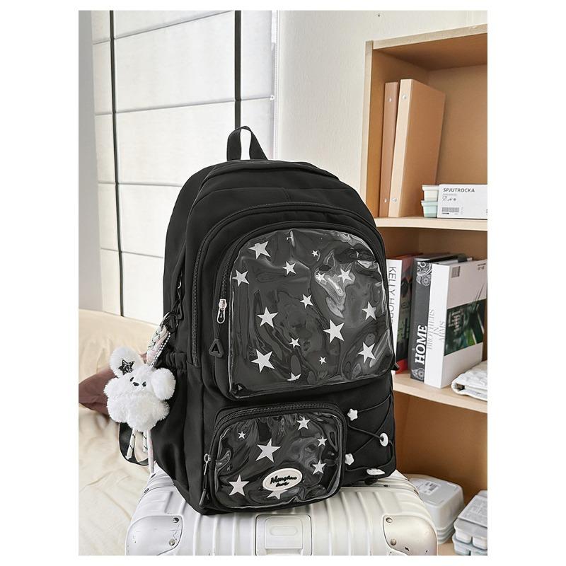 High value, fresh, sweet and cute star backpack, lightweight and simple backpack for junior high school students