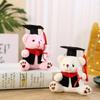 Bear Keychain Plush Pendant Graduation Doll Logo Doll Bag Accessories Doctor Bear Graduation Commemorative Gift