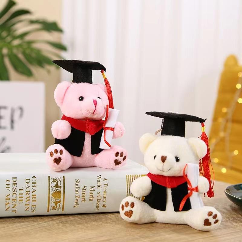 Bear Keychain Plush Pendant Graduation Doll Logo Doll Bag Accessories Doctor Bear Graduation Commemorative Gift