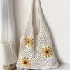 Hollow Hand-woven Bag Women's Leisure Large-capacity Straw Bag Seaside Vacation Shoulder Beach Bag Knitted Tote Bag