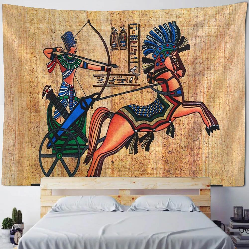 Vibrant Egyptian Art Tapestry  Colorful Mythical Creatures Perfect for Bedroom Decor Modern Boho Style Enhance Your Space