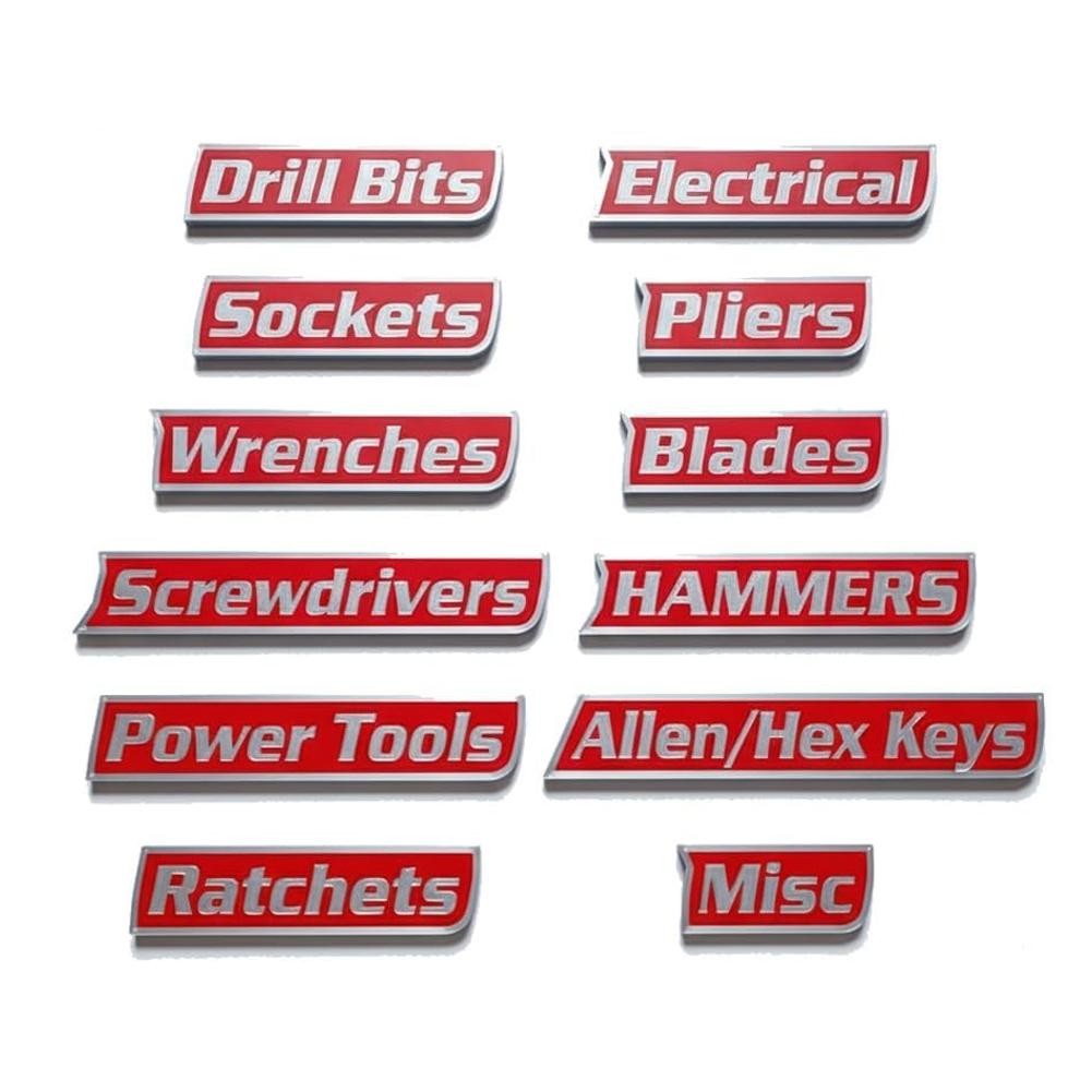 12 Pieces/set Of Portable Magnetic Toolbox Labels  Magnetic Toolbox Labels For Quick And Clear Identification