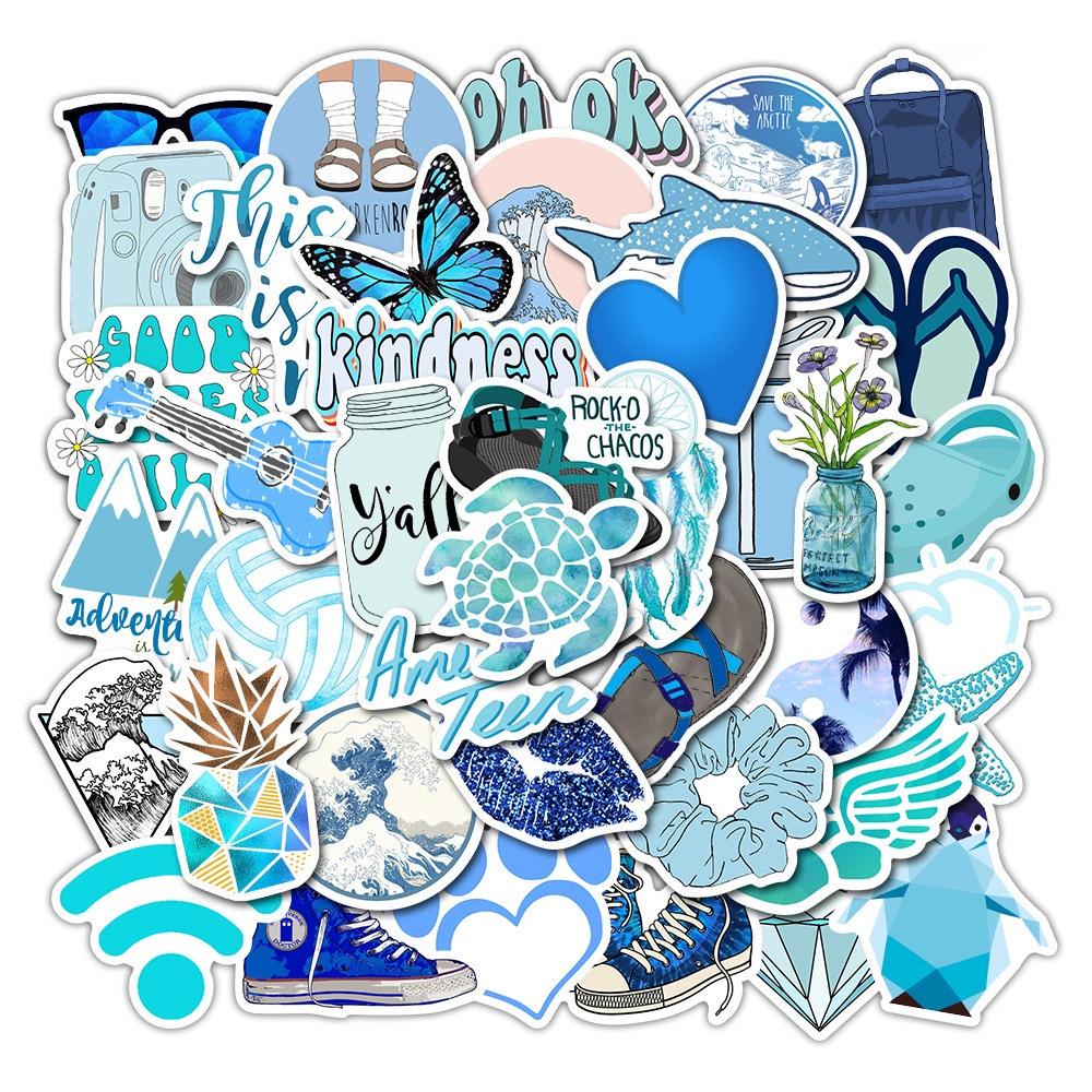 Cute And Colorful Waterproof Stickers For Luggage Water Bottles Computers And Cars Set Of 50 Jxz-tz