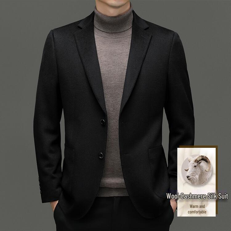 Herren Leichter Luxus Wollanzug - Schlank geschnittene Jacke für Herbst/Winter